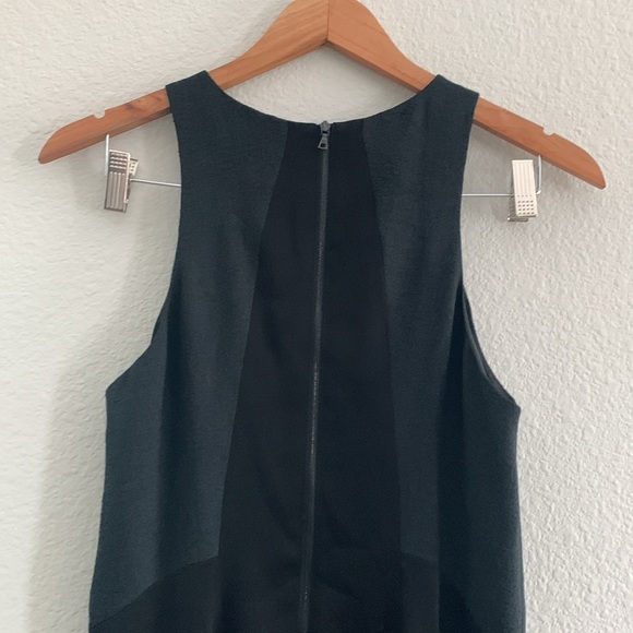 Rag & Bone Little Black Dress with Lamb Leather Panels Crew Neck size 2 - Picture 8 of 13